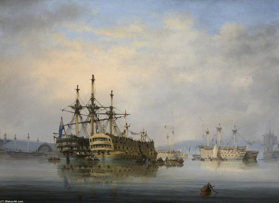 WikiOO.org - אנציקלופדיה לאמנויות יפות - ציור, יצירות אמנות Nicholas Matthew Condy - Inner Harbour, Plymouth