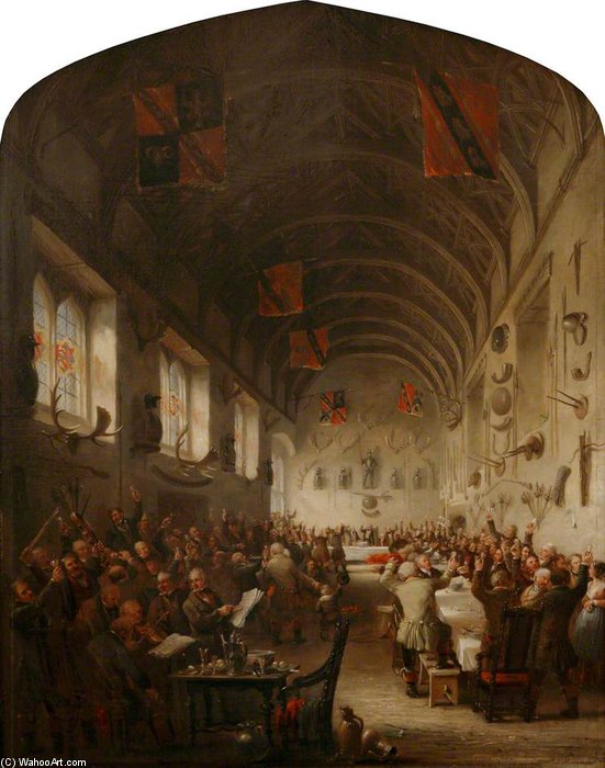 Wikioo.org - The Encyclopedia of Fine Arts - Painting, Artwork by Nicholas Matthew Condy - The Court Dinner At Cotehele