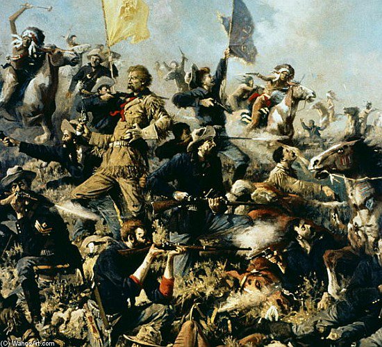 WikiOO.org - Енциклопедия за изящни изкуства - Живопис, Произведения на изкуството Edgar Samuel Paxson - Battle Of Little Bighorn, 25th June