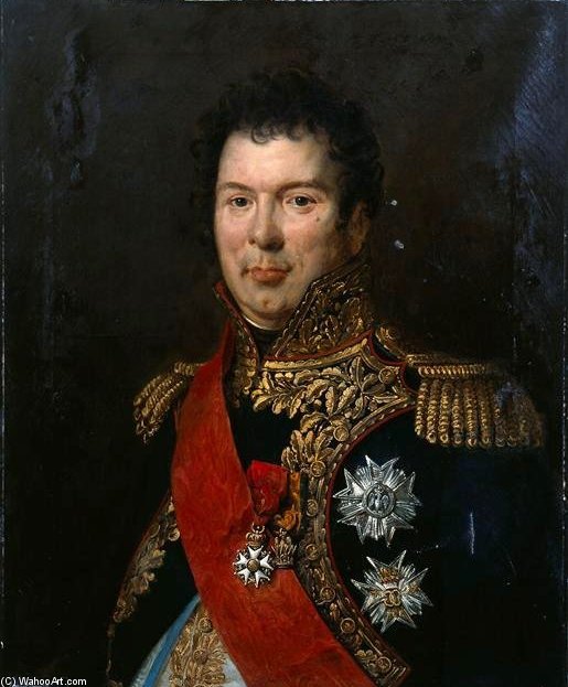 WikiOO.org - Εγκυκλοπαίδεια Καλών Τεχνών - Ζωγραφική, έργα τέχνης Paulin Jean Baptiste Guerin - Portrait Of Count Songis Courbons In Full Uniform General