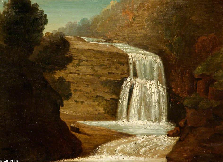 WikiOO.org - Enciclopedia of Fine Arts - Pictura, lucrări de artă Penry Williams - Upper Clyngwyn Fall Or Hendrebolon Fall, Neath Valley