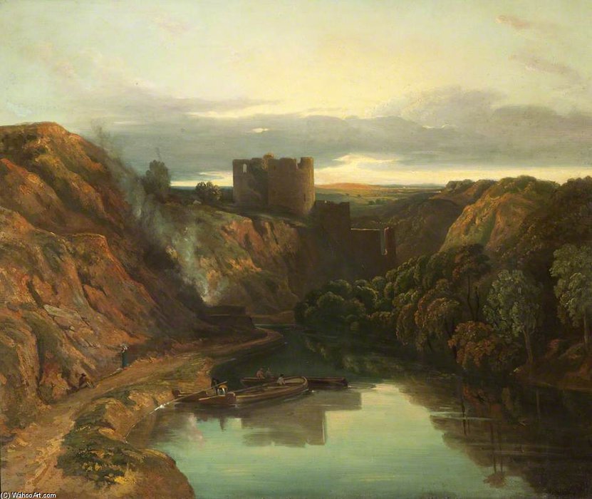 WikiOO.org - Encyclopedia of Fine Arts - Maleri, Artwork Peter De Wint - Cilgerran Castle