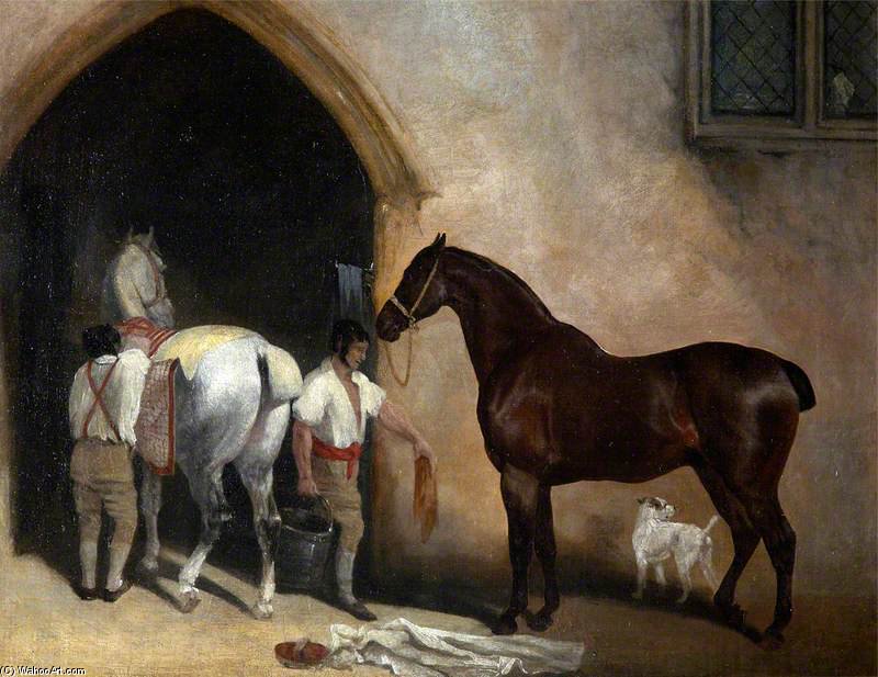 Wikioo.org - The Encyclopedia of Fine Arts - Painting, Artwork by Richard Barrett Davis - Curricle Horses