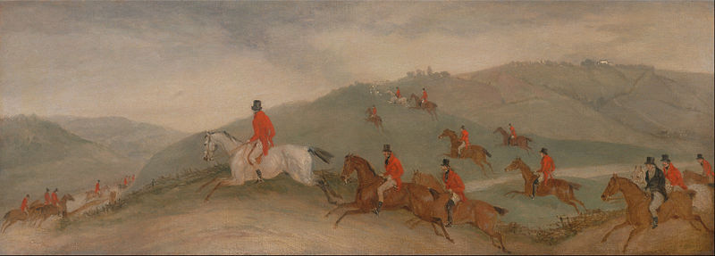 Wikioo.org - The Encyclopedia of Fine Arts - Painting, Artwork by Richard Barrett Davis - Foxhunting- Road Riders Or Funkers