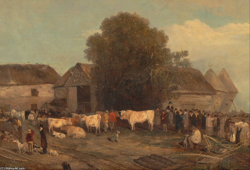 Wikioo.org - The Encyclopedia of Fine Arts - Painting, Artwork by Richard Barrett Davis - The Farm Sale