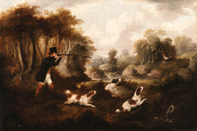 WikiOO.org - Encyclopedia of Fine Arts - Maalaus, taideteos Samuel John Egbert Jones - A Gentleman Shooting