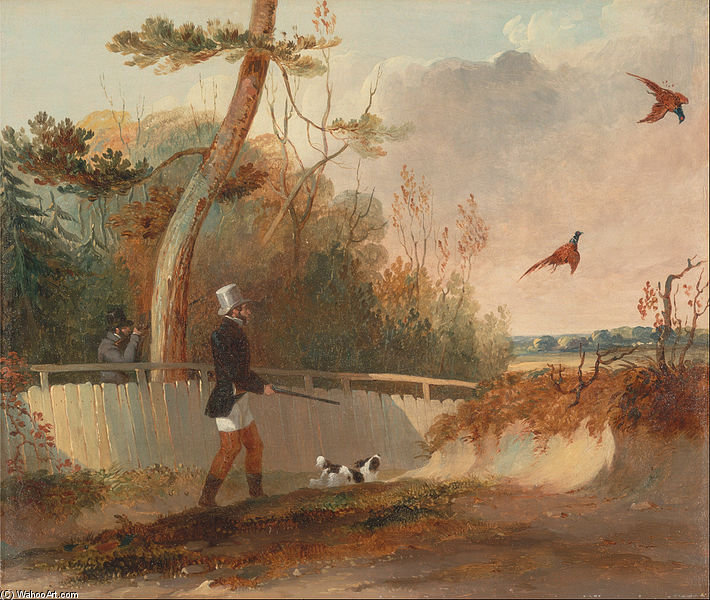 Wikioo.org - The Encyclopedia of Fine Arts - Painting, Artwork by Samuel John Egbert Jones - Pheasant Shooting