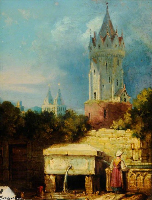 Wikioo.org – La Enciclopedia de las Bellas Artes - Pintura, Obras de arte de Samuel Prout - el fuente
