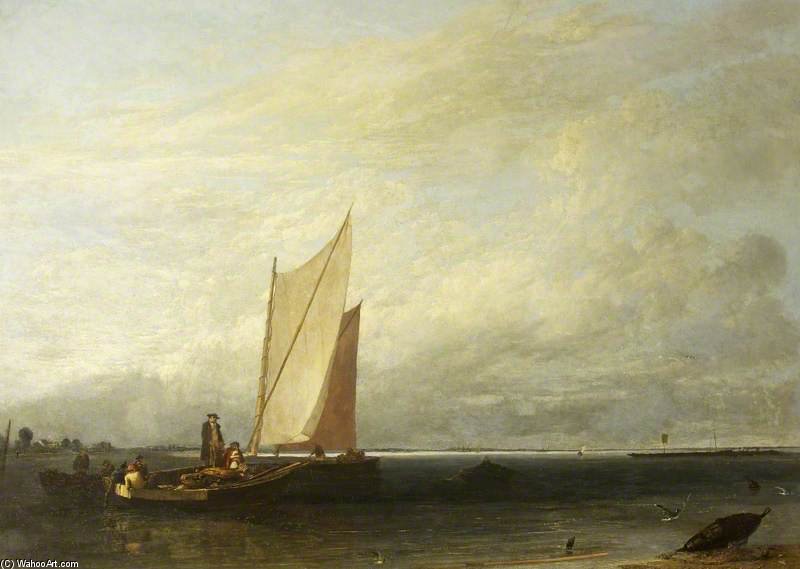 Wikioo.org - The Encyclopedia of Fine Arts - Painting, Artwork by Augustus Wall Callcott - Passage And Luggage Boats