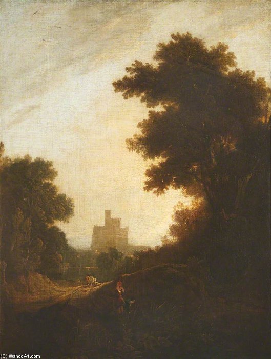 WikiOO.org - Енциклопедия за изящни изкуства - Живопис, Произведения на изкуството Augustus Wall Callcott - Southampton Castle -