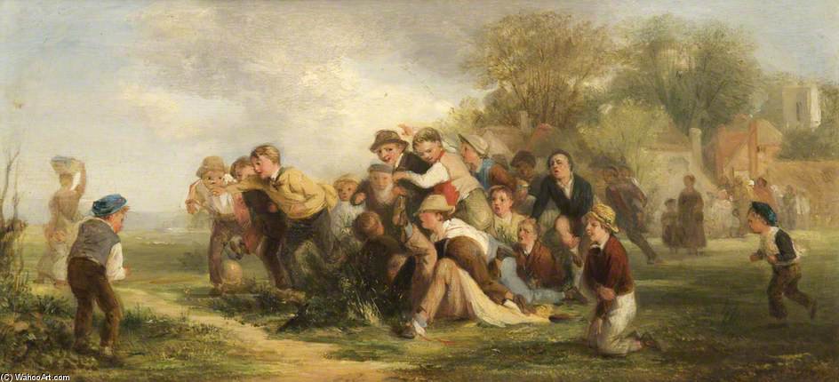 Wikioo.org - The Encyclopedia of Fine Arts - Painting, Artwork by Thomas George Webster - A Football Game