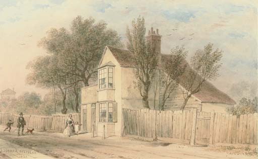 Wikioo.org - สารานุกรมวิจิตรศิลป์ - จิตรกรรม Thomas Hosmer Shepherd - Roseland Cottage, Cromwell Lane, South Kensington