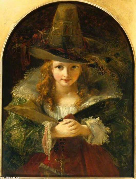 Wikioo.org – L'Enciclopedia delle Belle Arti - Pittura, Opere di Thomas Uwins - Le Chapeau De Brigand