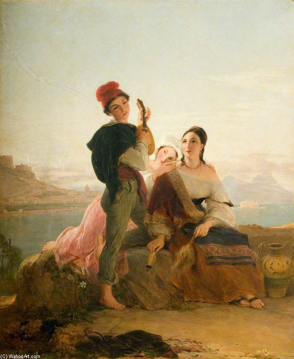 Wikioo.org – L'Encyclopédie des Beaux Arts - Peinture, Oeuvre de Thomas Uwins - Napolitains paysans