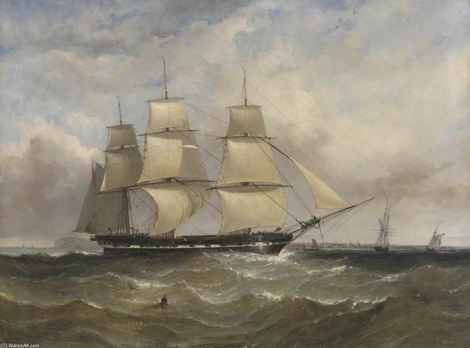 Wikioo.org - The Encyclopedia of Fine Arts - Painting, Artwork by Adolphus Knell - The Ship ‘Mount Stewart Elphinstone’ Offshore