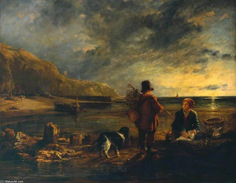 Wikioo.org - The Encyclopedia of Fine Arts - Painting, Artwork by William Collins - Early Morning - Cromer
