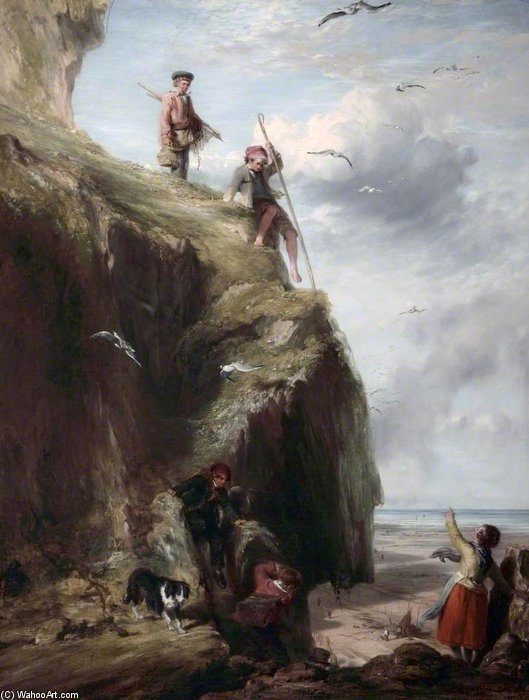 Wikioo.org - The Encyclopedia of Fine Arts - Painting, Artwork by William Collins - Returning From The Haunts Of The Seafowl