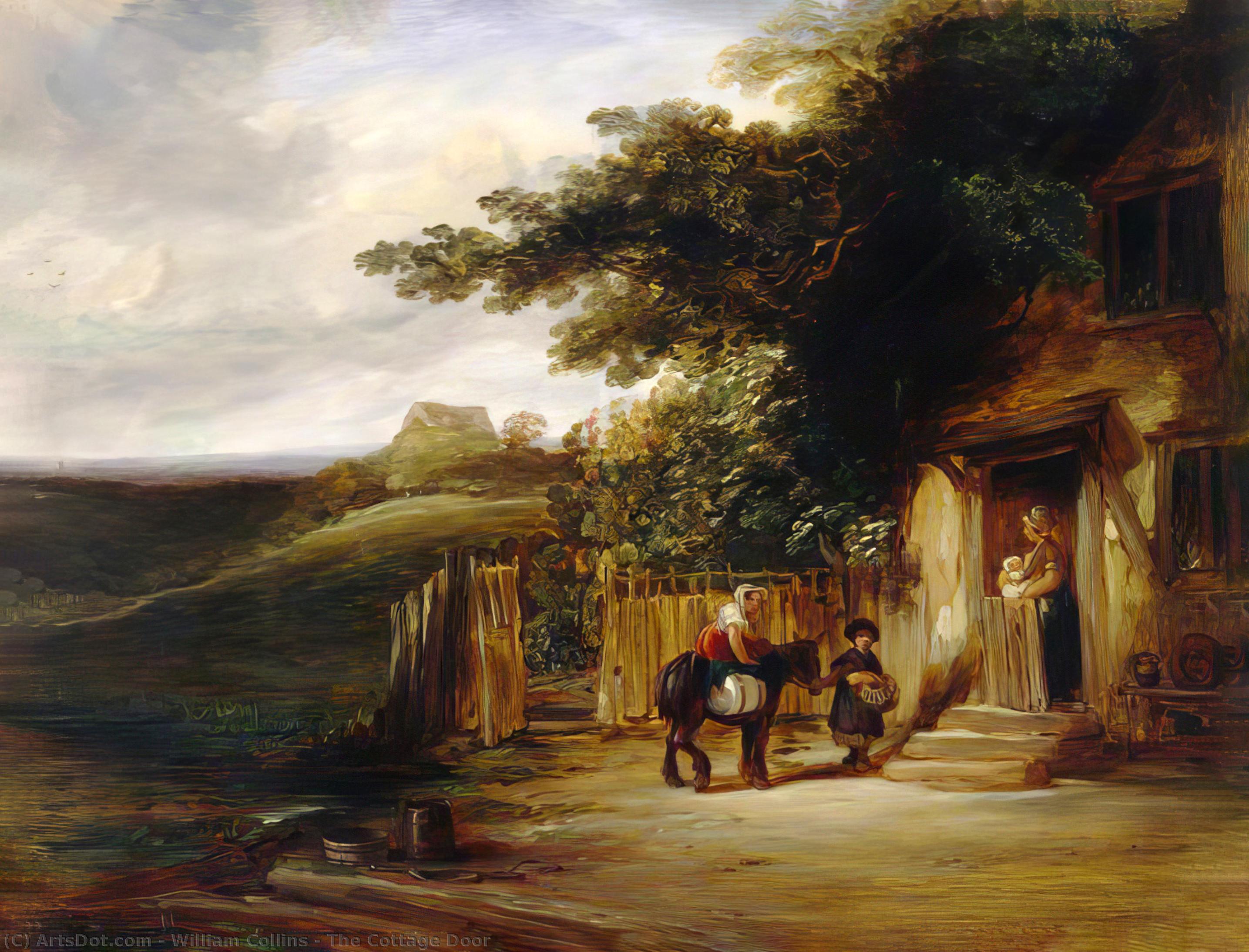 Wikioo.org - The Encyclopedia of Fine Arts - Painting, Artwork by William Collins - The Cottage Door