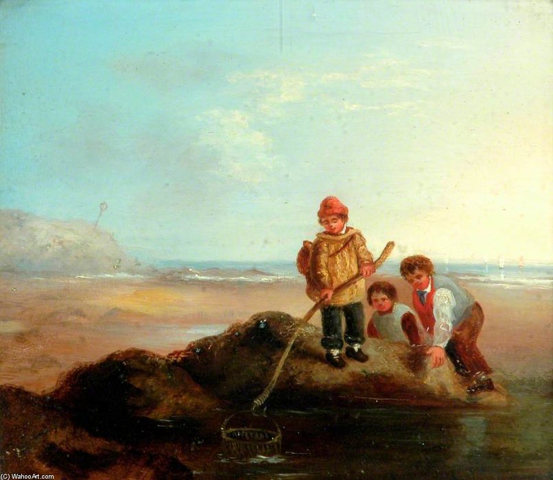 Wikioo.org - The Encyclopedia of Fine Arts - Painting, Artwork by William Collins - The Shrimpers