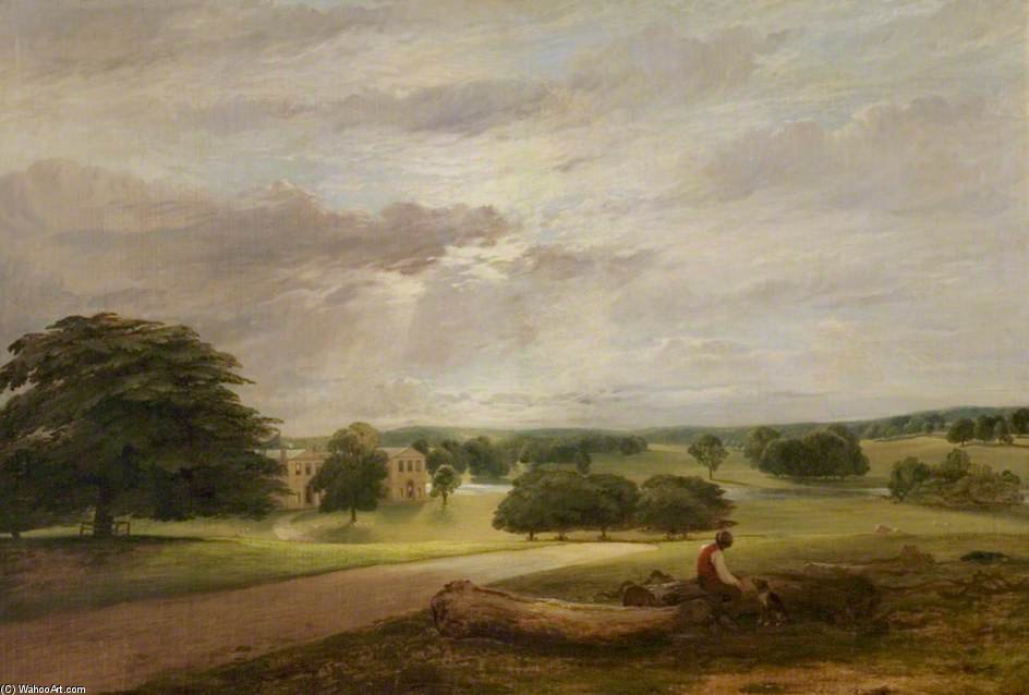 WikiOO.org - אנציקלופדיה לאמנויות יפות - ציור, יצירות אמנות William Collins - The West Front Of Clumber House, Nottinghamshire