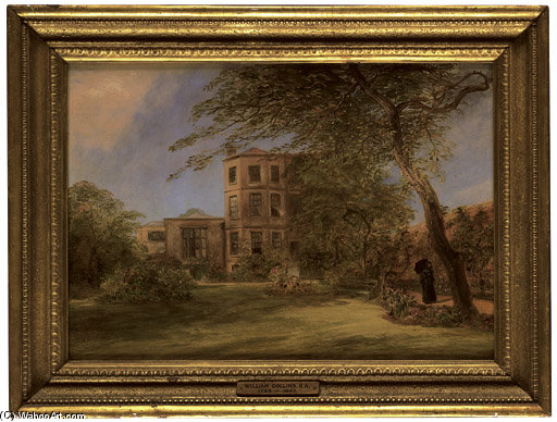 Wikioo.org - The Encyclopedia of Fine Arts - Painting, Artwork by William Collins - View Of Sir David Wilkie's House In Vicarage Place, Kensington, From The Back Garden