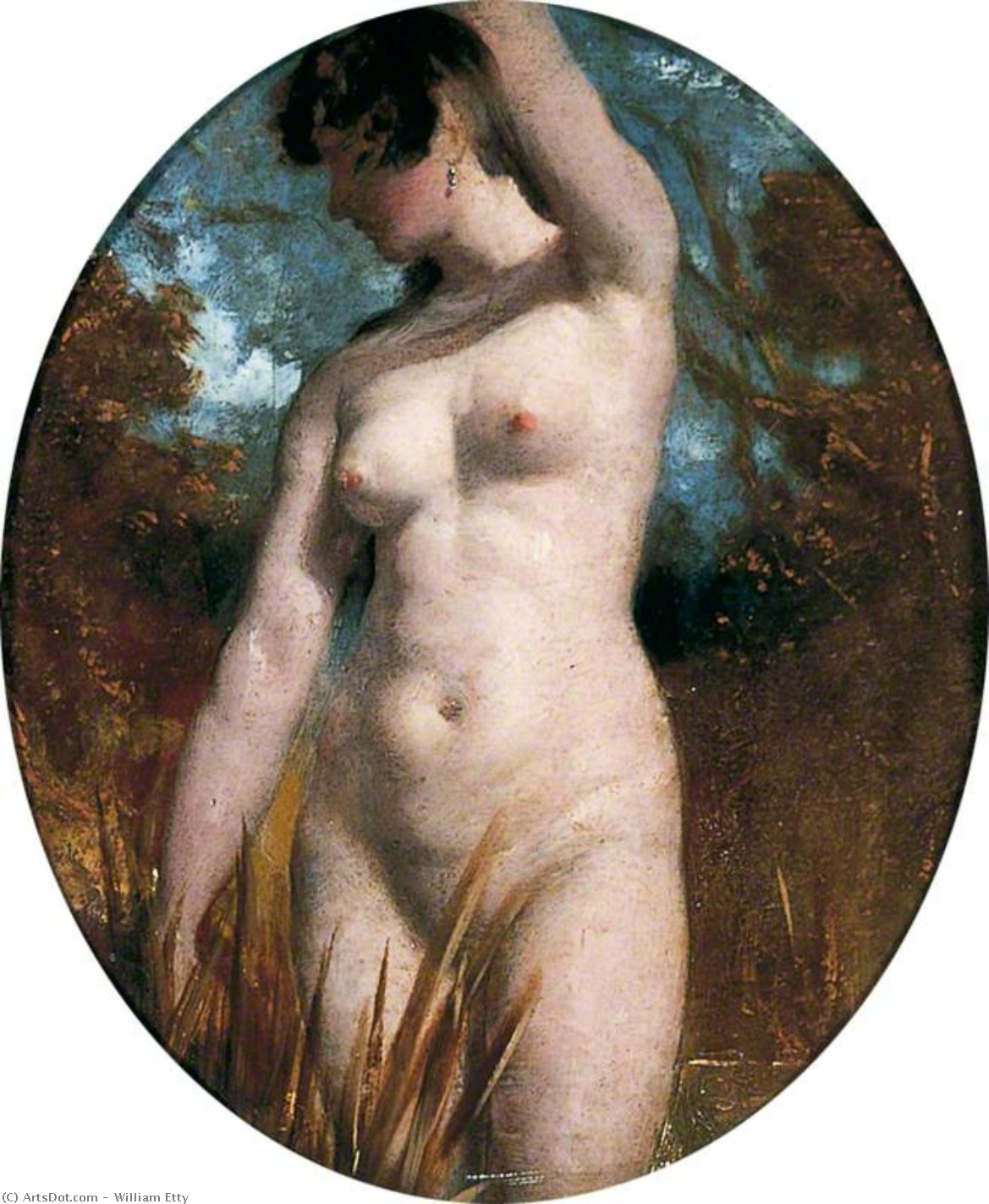 WikiOO.org - אנציקלופדיה לאמנויות יפות - ציור, יצירות אמנות William Etty - A Bather -
