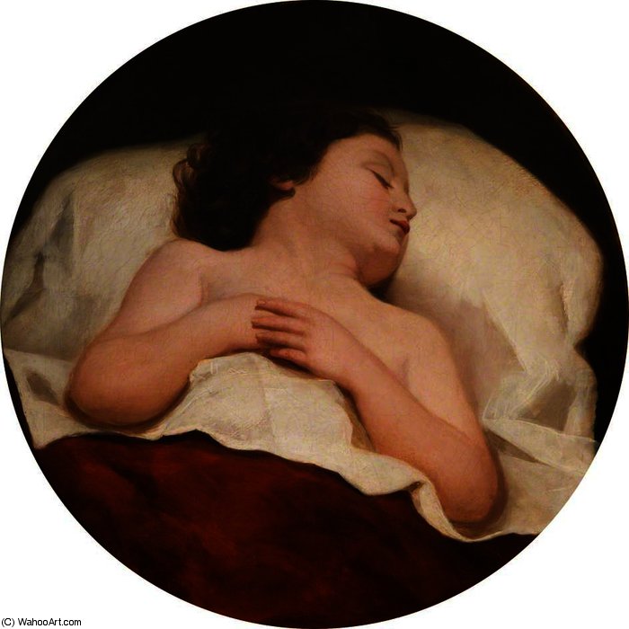 WikiOO.org - Encyclopedia of Fine Arts - Lukisan, Artwork William Etty - A Child Asleep