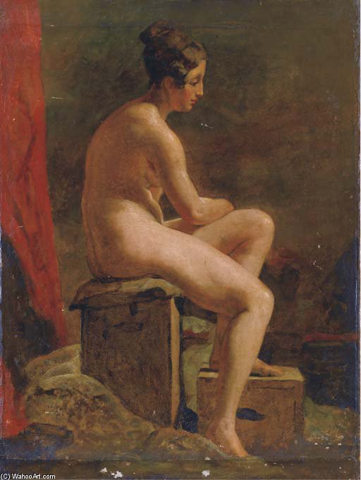WikiOO.org - Encyclopedia of Fine Arts - Målning, konstverk William Etty - Académie De Femme Nue