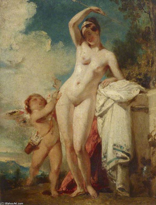 WikiOO.org - Enciklopedija dailės - Tapyba, meno kuriniai William Etty - Cupid Disarmed