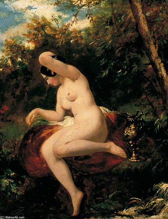 Wikioo.org - The Encyclopedia of Fine Arts - Painting, Artwork by William Etty - Female Nude (magdalen)