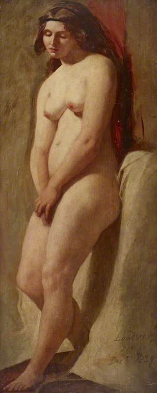 Wikioo.org - The Encyclopedia of Fine Arts - Painting, Artwork by William Etty - Female Nude Standing
