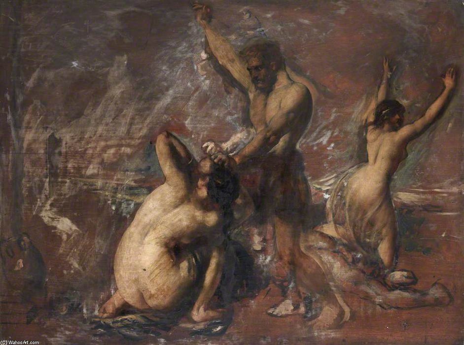 WikiOO.org - Encyclopedia of Fine Arts - Målning, konstverk William Etty - Figure Composition