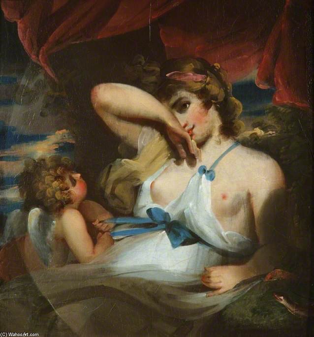 WikiOO.org - Enciklopedija dailės - Tapyba, meno kuriniai William Etty - Goddess And Cupid