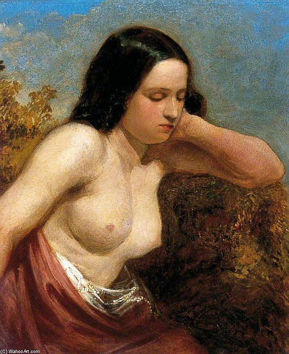 Wikioo.org - The Encyclopedia of Fine Arts - Painting, Artwork by William Etty - Head And Shoulders Of A Woman