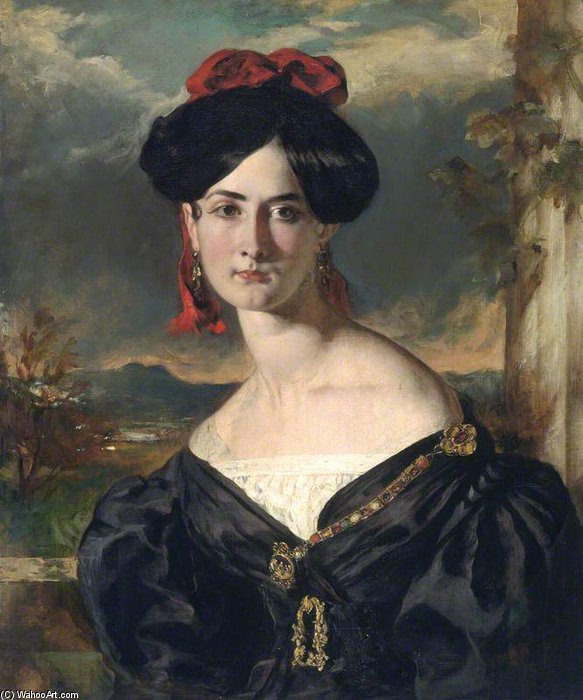 Wikioo.org - The Encyclopedia of Fine Arts - Painting, Artwork by William Etty - Louisa Vaughan, Née Rolls