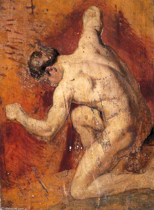 Wikioo.org - The Encyclopedia of Fine Arts - Painting, Artwork by William Etty - Male Nude -