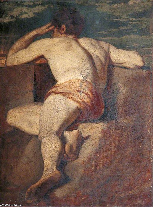 Wikioo.org - สารานุกรมวิจิตรศิลป์ - จิตรกรรม William Etty - Male Nude