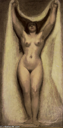 Wikioo.org – La Enciclopedia de las Bellas Artes - Pintura, Obras de arte de William Etty - Naturaleza Inauguración Ella Misma