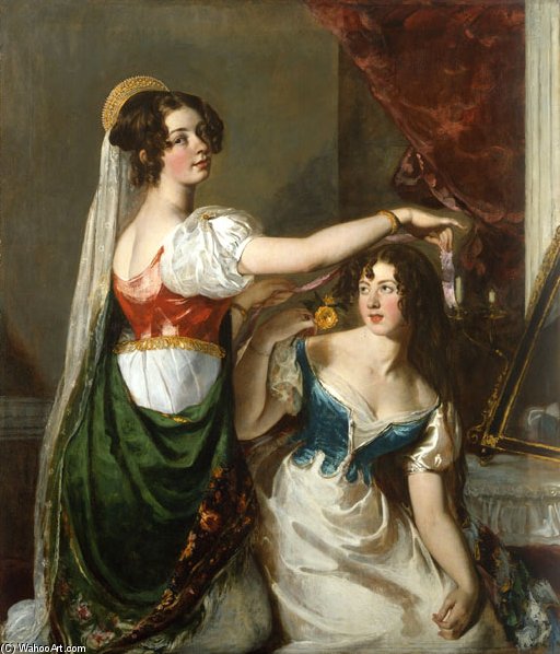 Wikioo.org - The Encyclopedia of Fine Arts - Painting, Artwork by William Etty - Preparing For Prom
