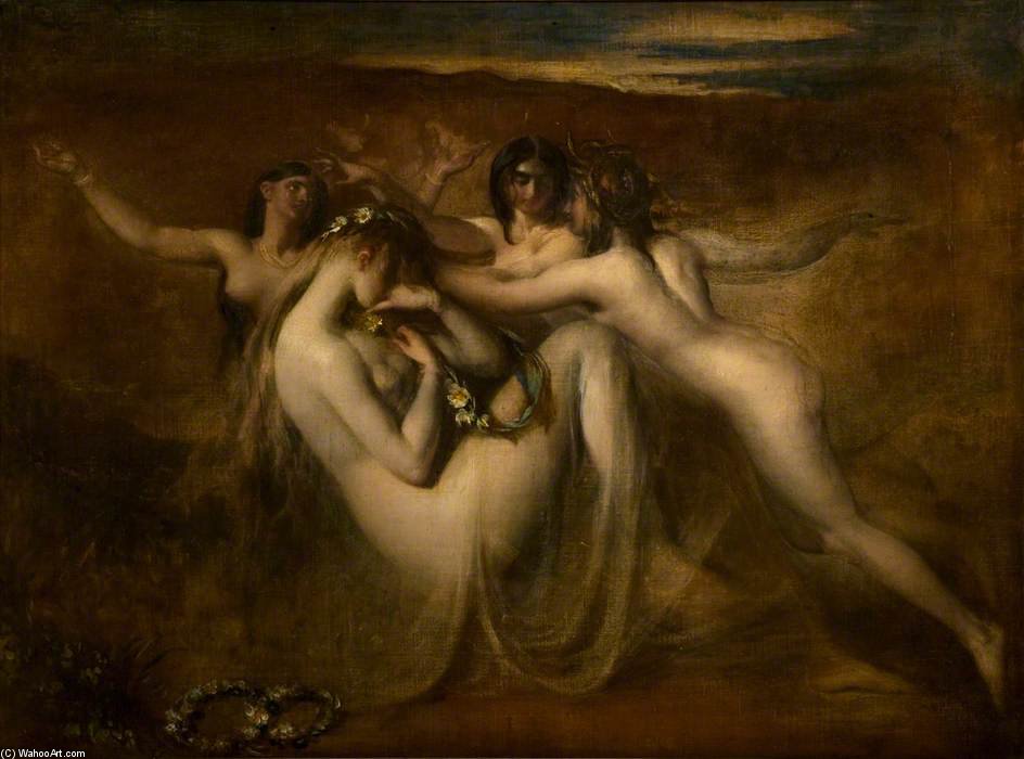 Wikioo.org – L'Encyclopédie des Beaux Arts - Peinture, Oeuvre de William Etty - Sabrina et ses nymphes