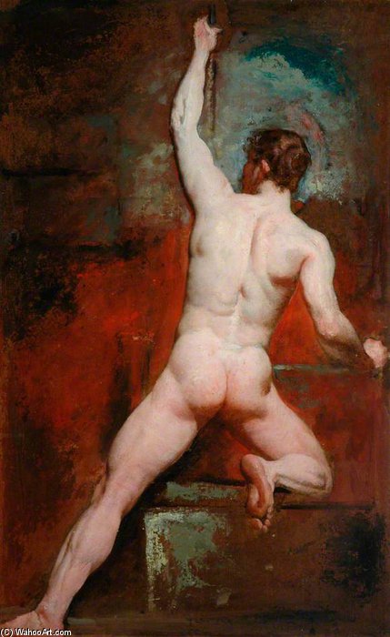 Wikioo.org - The Encyclopedia of Fine Arts - Painting, Artwork by William Etty - Study Of A Nude Man