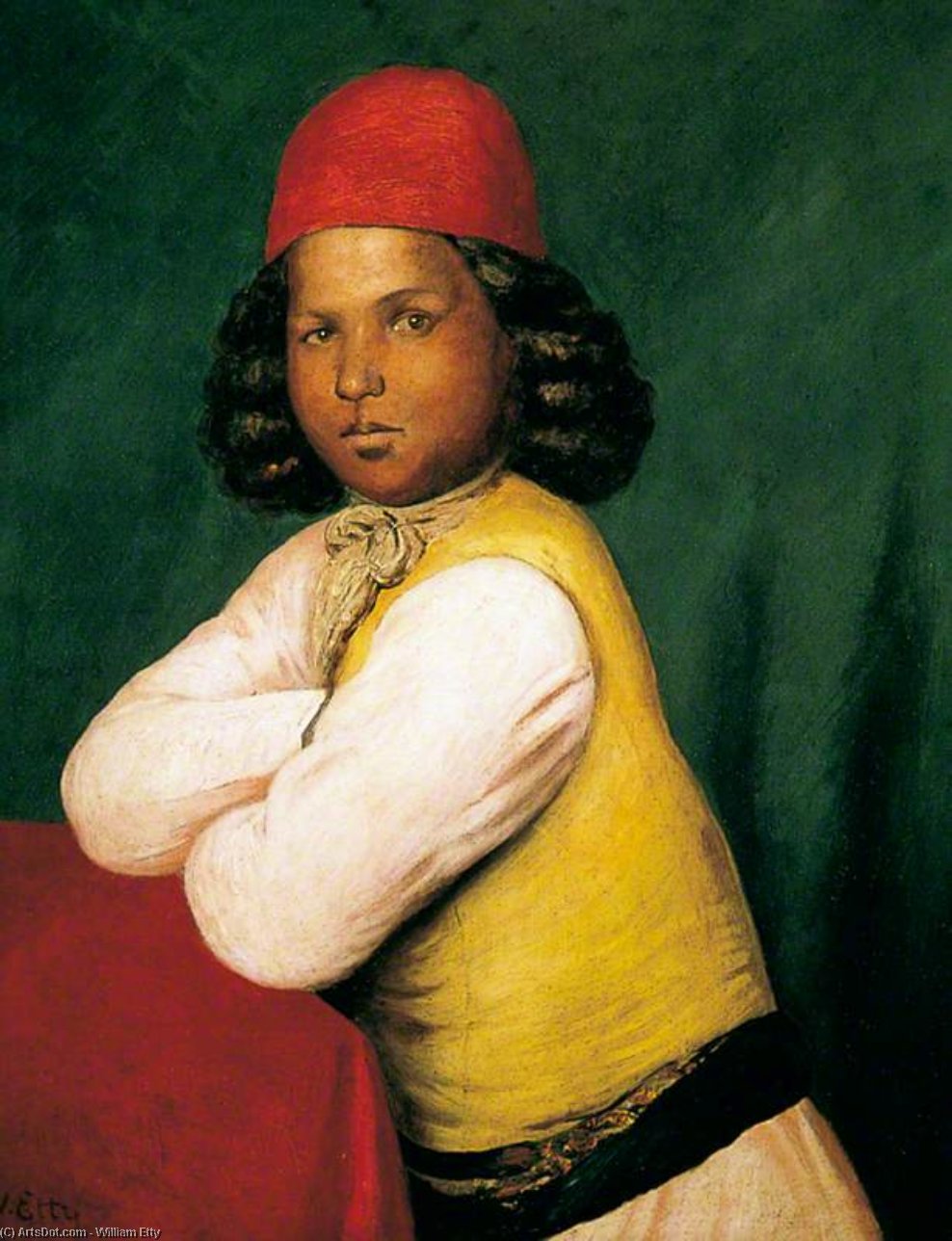 WikiOO.org - Енциклопедия за изящни изкуства - Живопис, Произведения на изкуството William Etty - The Missionary Boy
