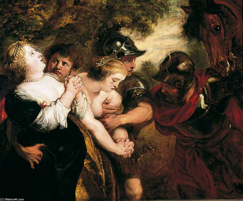 WikiOO.org - Encyclopedia of Fine Arts - Schilderen, Artwork William Etty - The Rape Of The Sabine Women