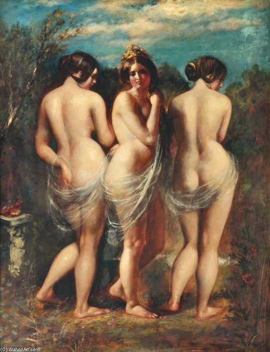 Wikioo.org – L'Encyclopédie des Beaux Arts - Peinture, Oeuvre de William Etty - Les trois grâces