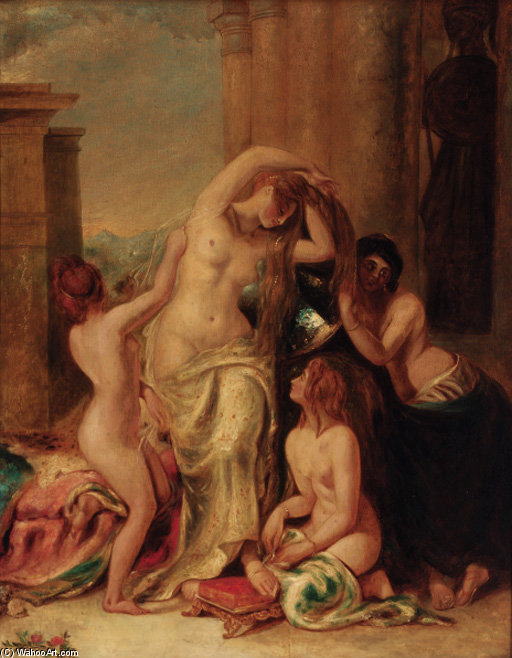 Wikioo.org – La Enciclopedia de las Bellas Artes - Pintura, Obras de arte de William Etty - el `toilet` de Venus -