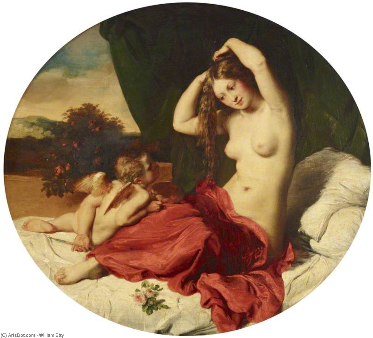 WikiOO.org - Encyclopedia of Fine Arts - Malba, Artwork William Etty - The Toilet Of Venus