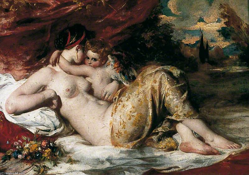 Wikioo.org – L'Enciclopedia delle Belle Arti - Pittura, Opere di William Etty - venere e cupido