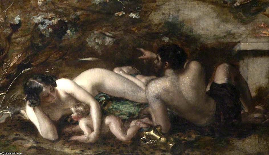 Wikioo.org – La Enciclopedia de las Bellas Artes - Pintura, Obras de arte de William Etty - Venus, `vulcan` y cupido