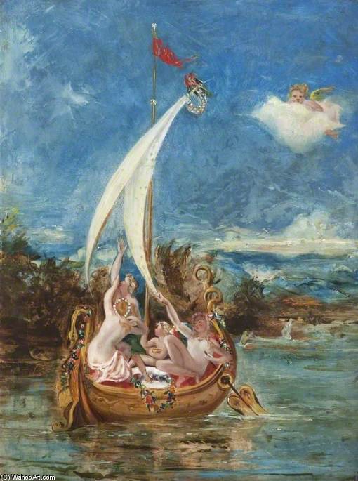 Wikioo.org - The Encyclopedia of Fine Arts - Painting, Artwork by William Etty - Youth At The Prow And Pleasure At The Helm