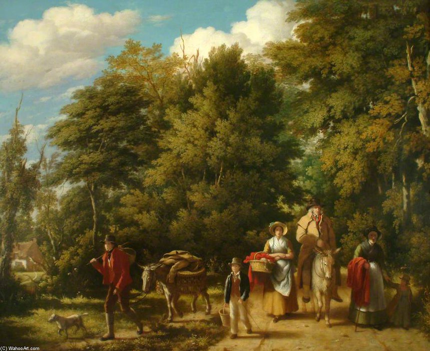 WikiOO.org - 백과 사전 - 회화, 삽화 William Frederick Witherington - Going To Market